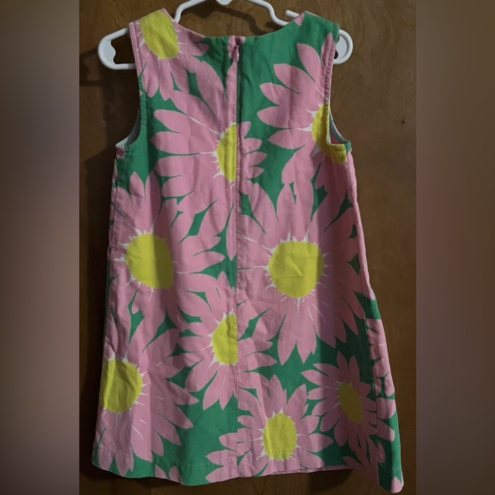 Mini Boden Girls size 4/5 Year corduroy pinnie dress floral - Picture 3 of 3